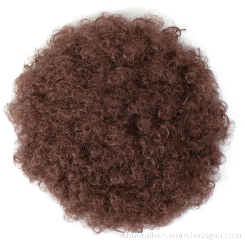 Wholesale Puff Afro Curly chignon Messy Ponytail Drawstring Short Afro Kinky Curly Clip In on Synthetic Hair Buns Hair With Pack